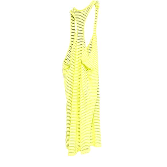 MARIKA TEK DRY WIK RACETBACK TANK TOP, WOMENS, XL, YELLOW & CLEAR MESH PINSTRIPE - Picture 4 of 9